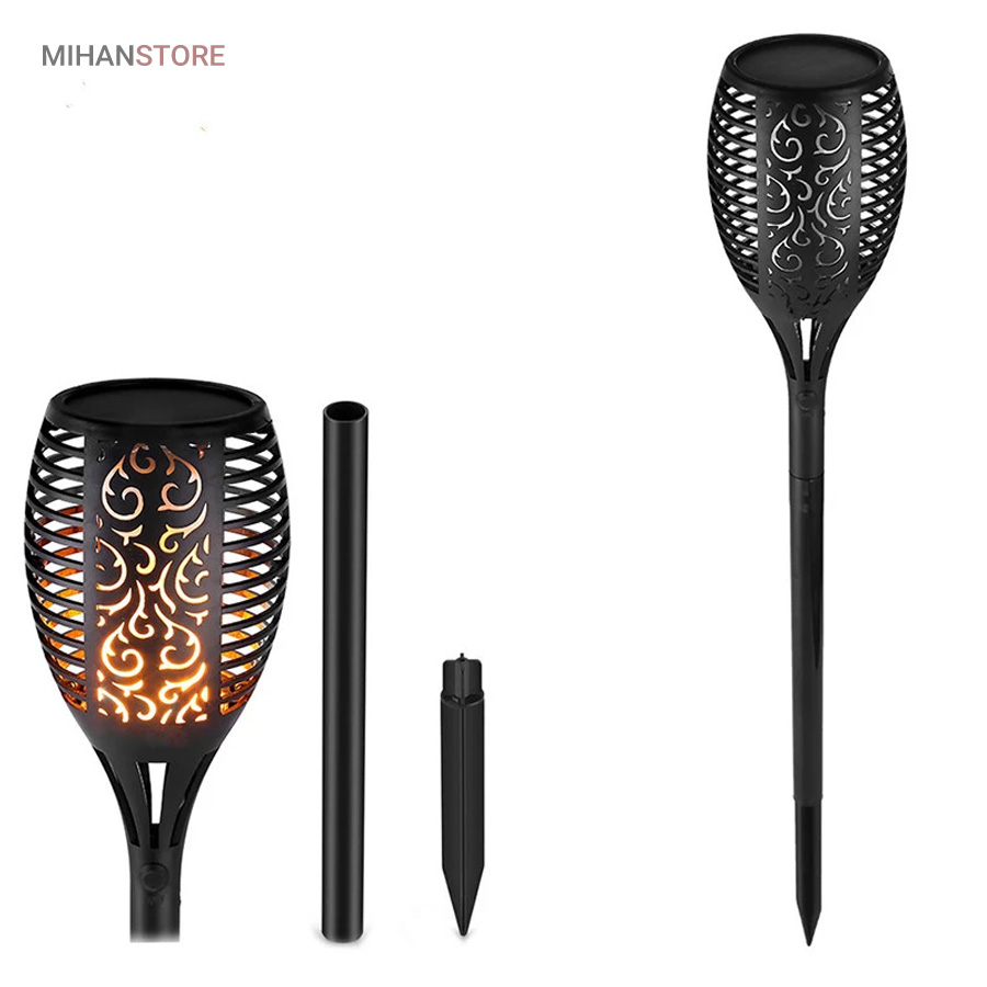 چراغ خورشیدی باغچه طرح شعله