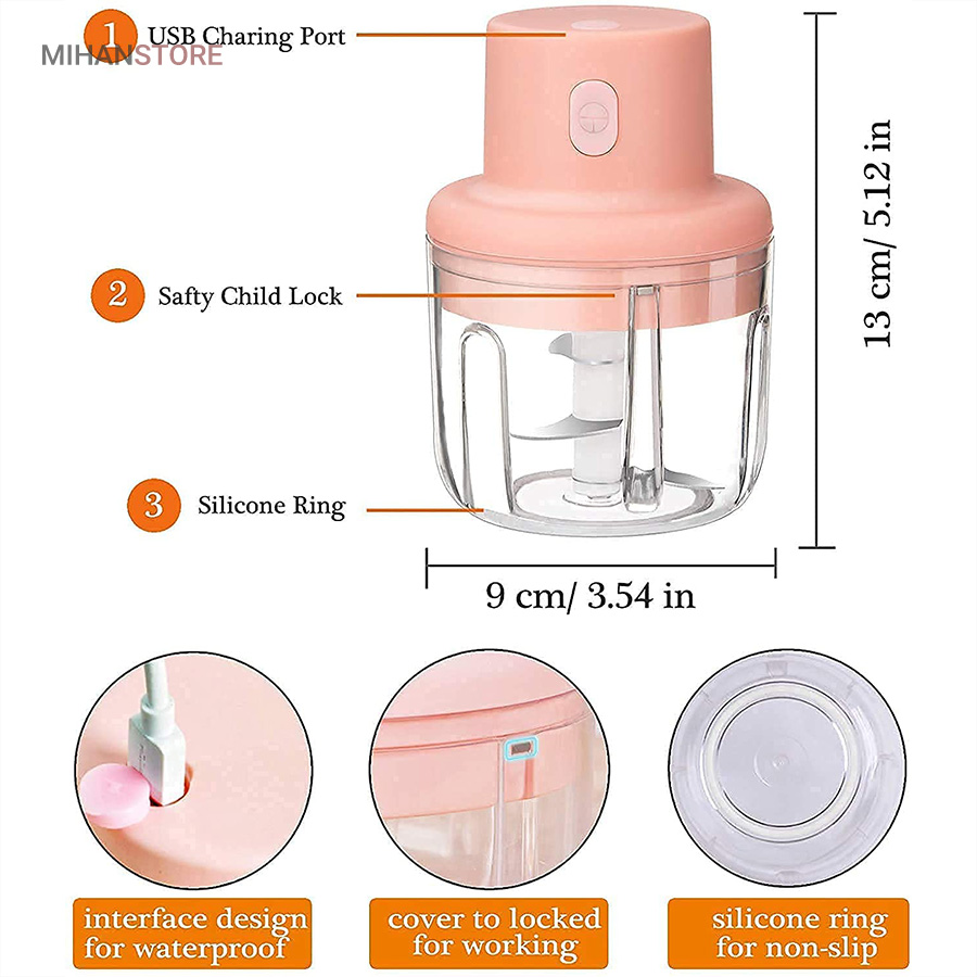 مینی خردکن شارژی 3 تیغه