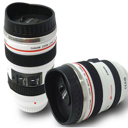 لیوان با طرح لنز دوربین عکاسی