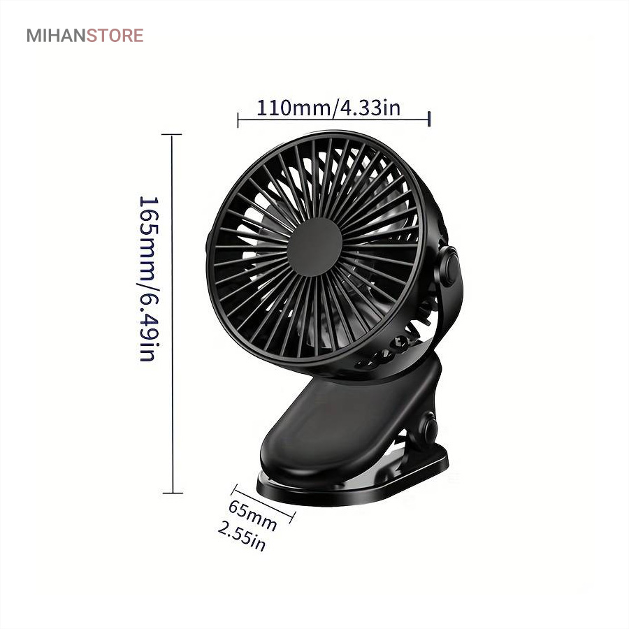 مینی پنکه شارژی گیره دار