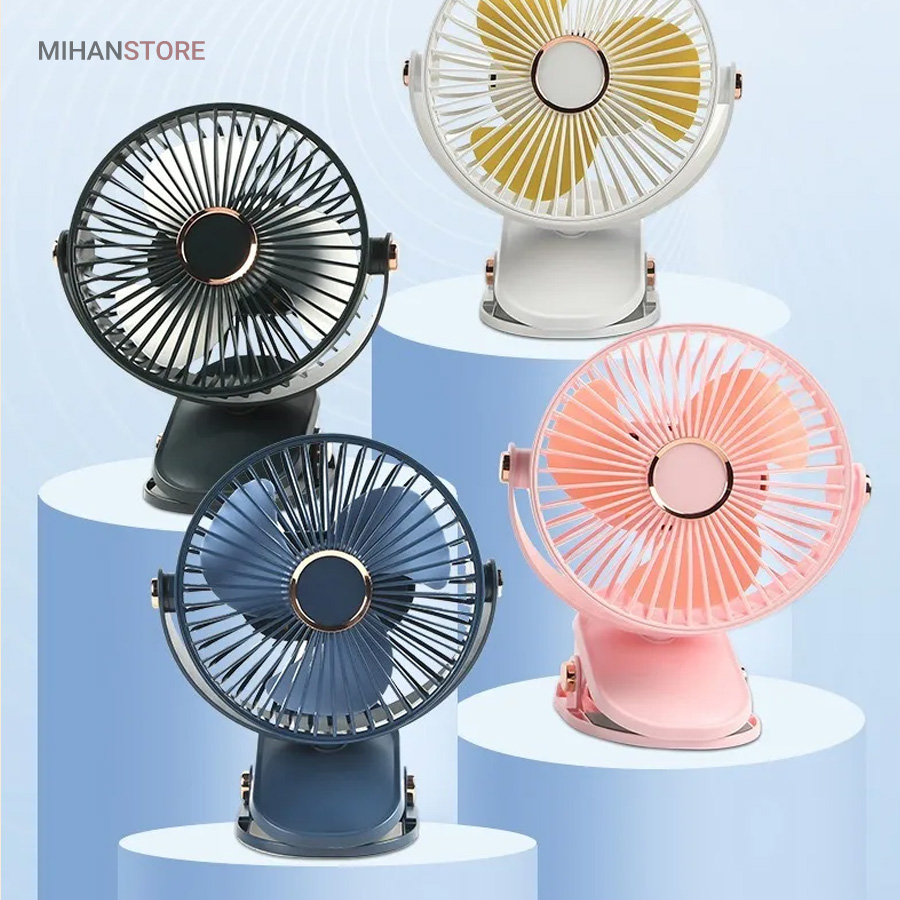 مینی پنکه شارژی گیره دار