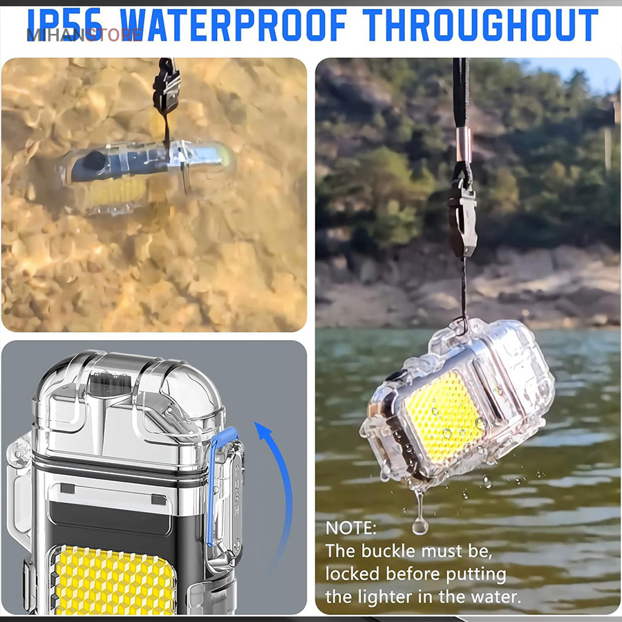 فندک الکتریکی (شارژی) چراغ قوه دار