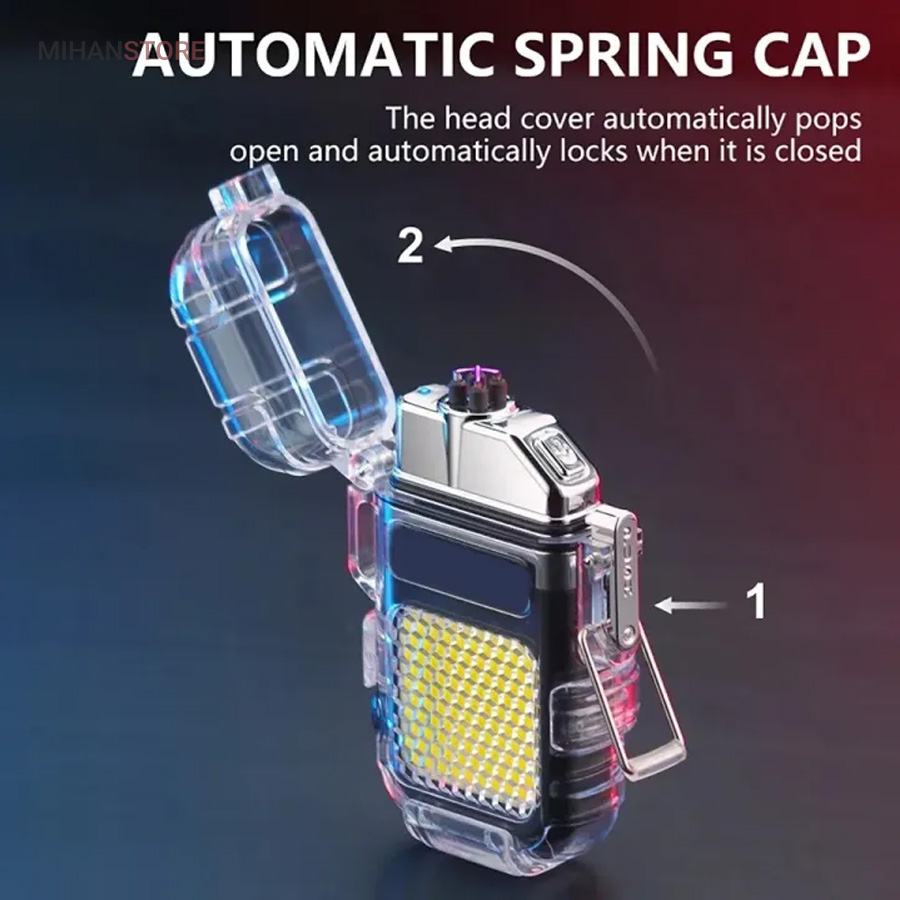 فندک الکتریکی (شارژی) چراغ قوه دار