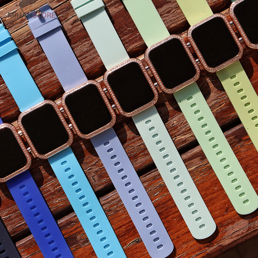 ساعت مچی نگین دار طرح اپل