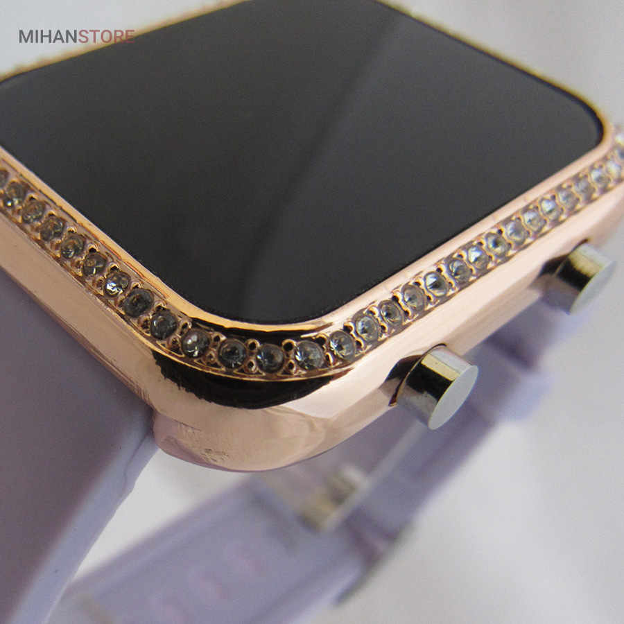 ساعت مچی نگین دار طرح اپل