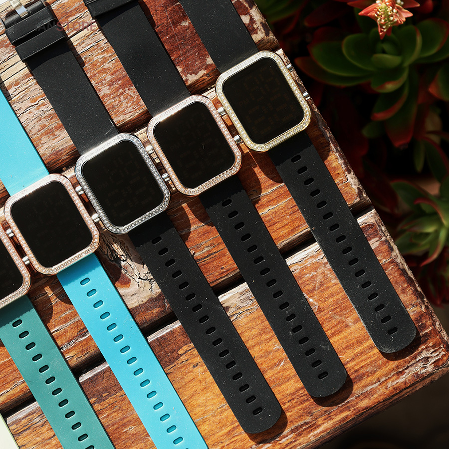 ساعت مچی نگین دار طرح اپل