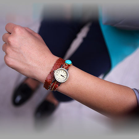 ساعت بند چرم روشا